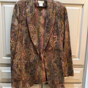 TravelSmith Multicolor Tapestry Blazer